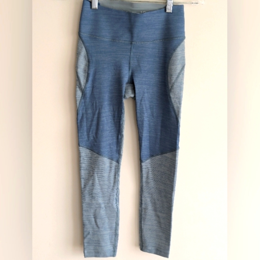 Outdoor Voices Leggings Colorblock Blue Back Pocket Pant Yoga Marathon Golf XS